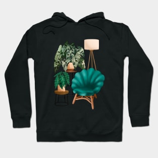 House plants collection 41.3, Interior with plants Hoodie